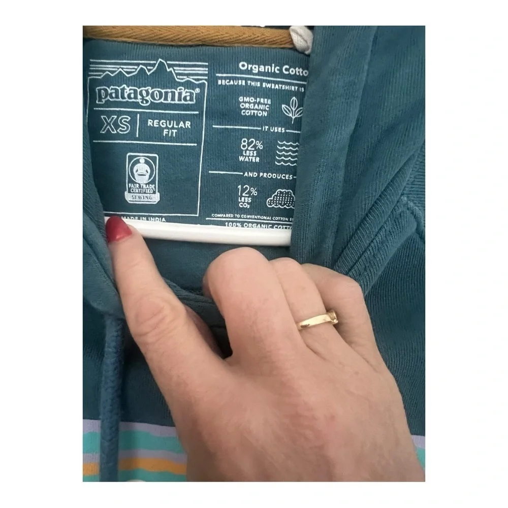 Patagonia Teal Organic Cotton Sweatshirt - Picture 2 of 4